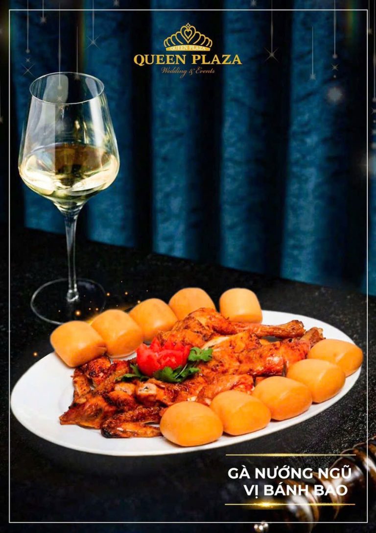 Gà nướng ngũ vị + Bánh bao
